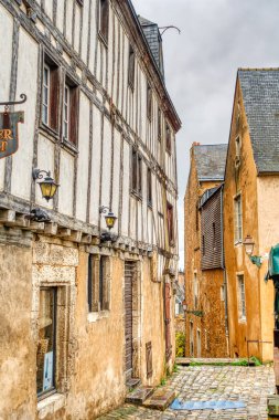 Le Mans, France - December 2020 : Historical center in cloudy weather