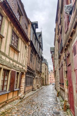 Le Mans, France - December 2020 : Historical center in cloudy weather