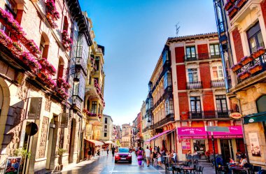 Leon, Spain - July 2020 : Historical center in sunny weather