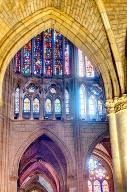 Leon, Spain - Juy 2020 : Cathedral interior, HDR Image