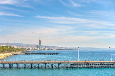 Limassol, Cyprus - October 2019 : Historical center in sunny weather