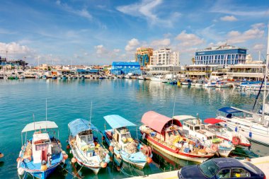 Limassol, Cyprus - October 2019 : Historical center in sunny weather