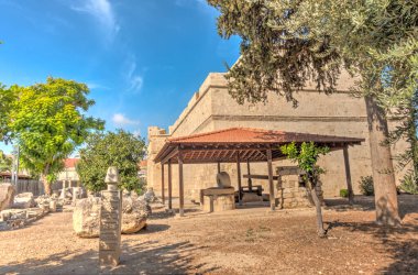 Limassol, Cyprus - October 2019 : Historical center in sunny weather
