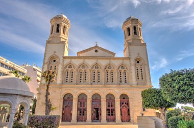 Limassol, Cyprus - October 2019 : Historical center in sunny weather