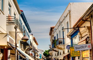 Limassol, Cyprus - October 2019 : Historical center in sunny weather