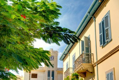 Limassol, Cyprus - October 2019 : Historical center in sunny weather