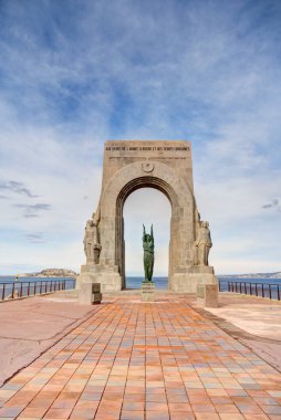 Marseilles, France - March 2022: Corniche view, HDR image