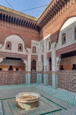 Meknes, Morocco - January 2020 : Bou Inania Madrasa or Islamic School