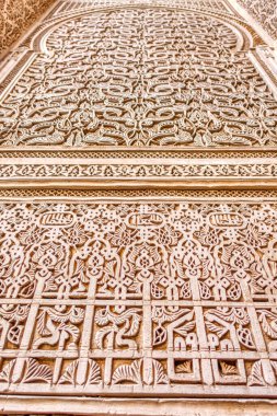 Meknes, Morocco - January 2020 : Bou Inania Madrasa or Islamic School
