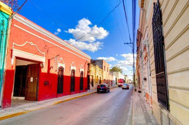 Merida, Mexico - January 2017 : Historical center in sunny weather