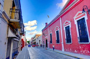 Merida, Mexico - January 2017 : Historical center in sunny weather