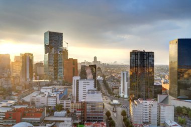 Mexico City - January 2022 : Cityscape in wintertime, HDR Image