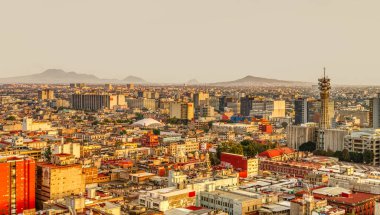 Mexico City - January 2022 : Cityscape in wintertime, HDR Image