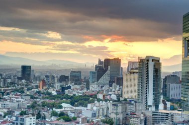 Mexico City - January 2022 : Cityscape in wintertime, HDR Image