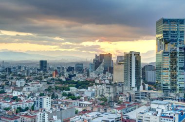 Mexico City - January 2022 : Cityscape in wintertime, HDR Image