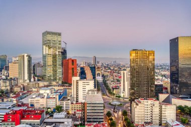 Mexico City - January 2022 : Cityscape in wintertime, HDR Image