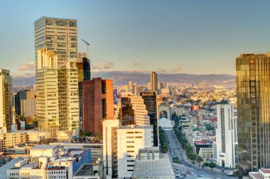 Mexico City - January 2022 : Cityscape in wintertime, HDR Image