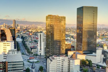 Mexico City - January 2022 : Cityscape in wintertime, HDR Image