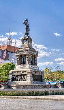 Mexico City, Mexico - January 2022 : Neighborhood around Reforma Avenue in sunny weather, HDR Image