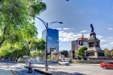 Mexico City, Mexico - January 2022 : Condesa neighborhood in sunny weather, HDR 