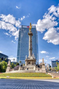 Mexico City, Mexico - January 2022 : Condesa neighborhood in sunny weather, HDR 