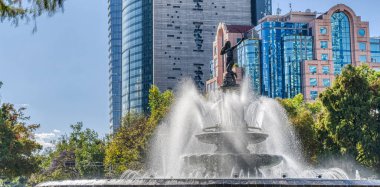 Mexico City, Mexico - January 2022 : Condesa neighborhood in sunny weather, HDR 