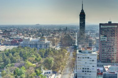 Mexico City - January 2022 : Cityscape in wintertime, HDR Image