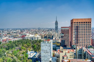 Mexico City, Mexico - January 2022 : Condesa neighborhood in sunny weather, HDR 