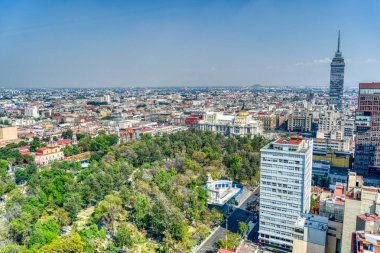 Mexico City, Mexico - January 2022 : Condesa neighborhood in sunny weather, HDR 