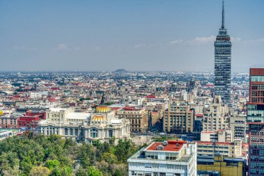 Mexico City, Mexico - January 2022 : Condesa neighborhood in sunny weather, HDR 