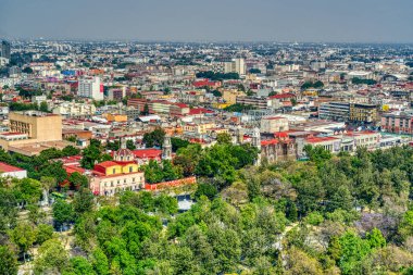Mexico City, Mexico - January 2022 : Condesa neighborhood in sunny weather, HDR 