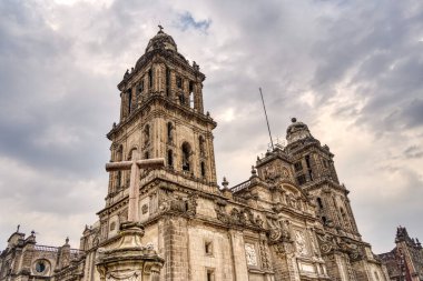 Mexico City, February 2022 : Historical center in cloudy weather.