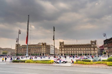 Mexico City, February 2022 : Historical center in cloudy weather.
