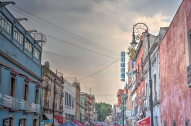 Mexico City, February 2022 : Historical center in cloudy weather.                     