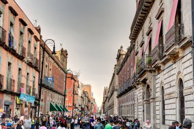Mexico City, Mexico - January 2022 : Historical center in wintertime.