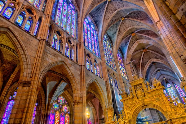 Leon Spain Juy 2020 Cathedral Interior Hdr Image — Stockfoto