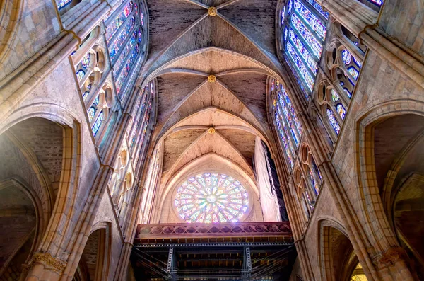 Leon Spain Juy 2020 Cathedral Interior Hdr Image — Stock Photo, Image