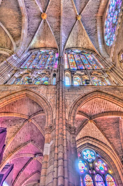 Leon Spain Juy 2020 Cathedral Interior Hdr Image — Foto de Stock