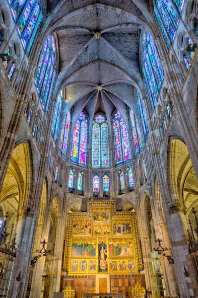 Leon Spain Juy 2020 Cathedral Interior Hdr Image — Stock Photo, Image