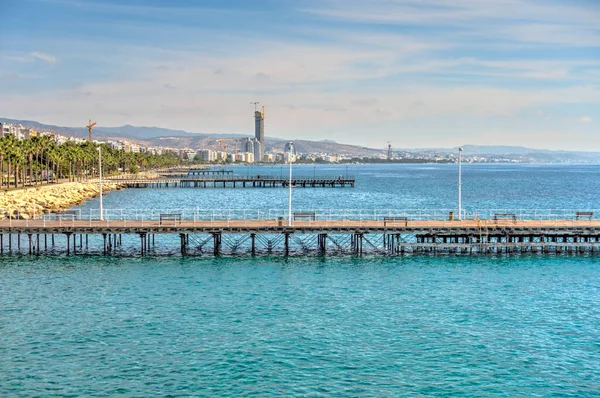 Limassol, Cyprus - October 2019 : Historical center in sunny weather
