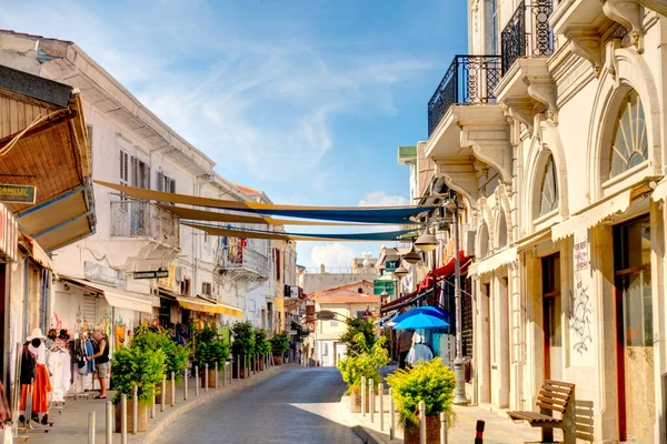 Limassol, Cyprus - October 2019 : Historical center in sunny weather