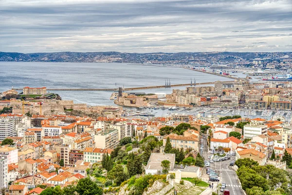 Marseilles, France - March 2022:  Historical center view, HDR Image