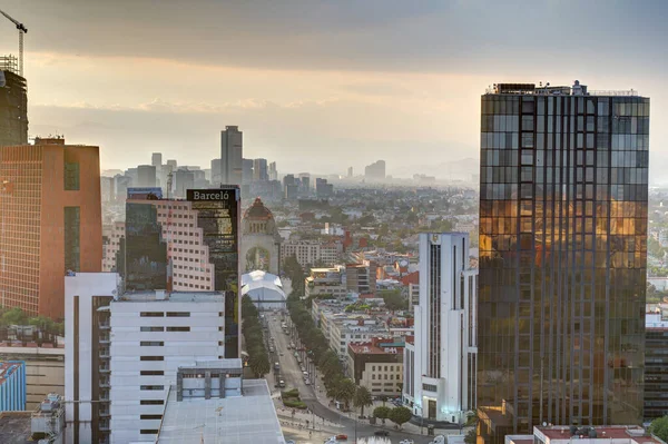 Mexico City January 2022 Cityscape Wintertime Hdr Image — Photo