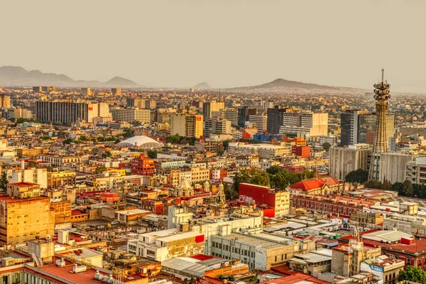 Mexico City - January 2022 : Cityscape in wintertime, HDR Image