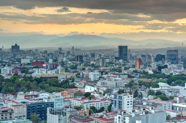 Mexico City January 2022 Cityscape Wintertime Hdr Image — Foto de Stock