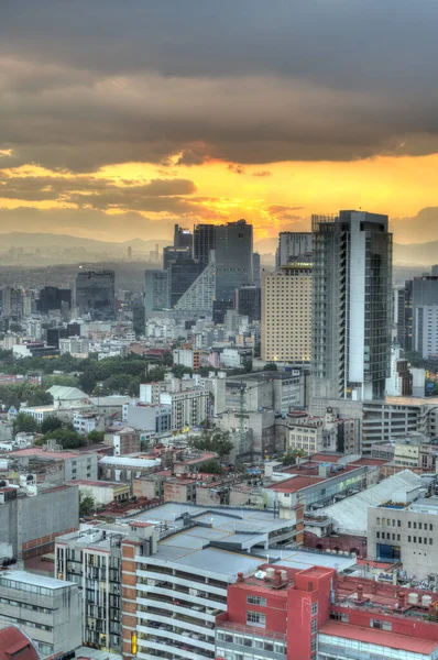 Mexico City January 2022 Cityscape Wintertime Hdr Image — ストック写真