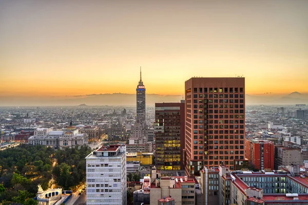 Mexico City January 2022 Cityscape Wintertime Hdr Image — Stok fotoğraf