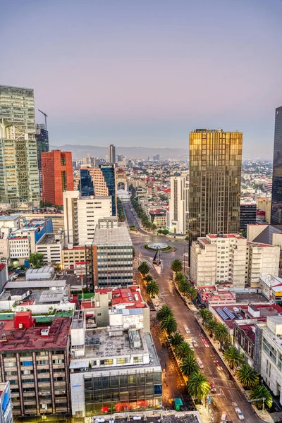 Mexico City January 2022 Cityscape Wintertime Hdr Image — Stok fotoğraf
