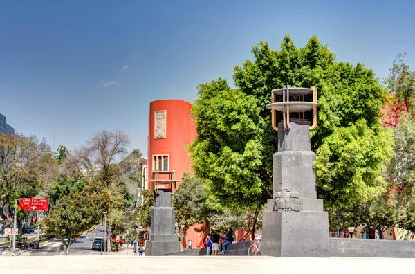 Mexico City Mexico January 2022 Neighbourhood Reforma Avenue Sunny Weather — Fotografia de Stock
