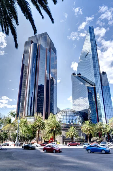 Mexico City Mexico January 2022 Condesa Neighborhood Sunny Weather Hdr —  Fotos de Stock